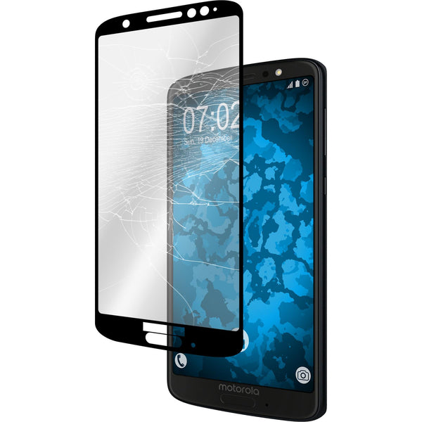 2 x Lenovo Moto G6 Glas-Displayschutzfolie klar full-screen