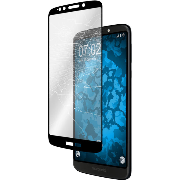 1 x Lenovo Moto G6 Play Glas-Displayschutzfolie klar full-sc