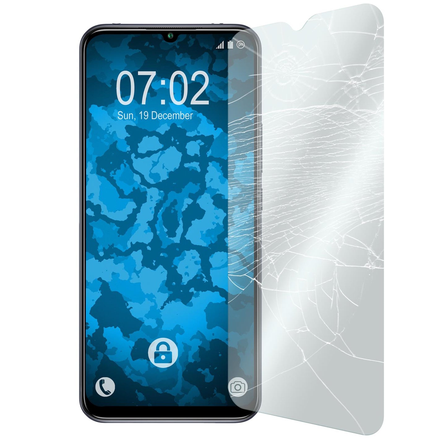 3 x Xiaomi Mi 10 Lite 5G Glas-Displayschutzfolie klar