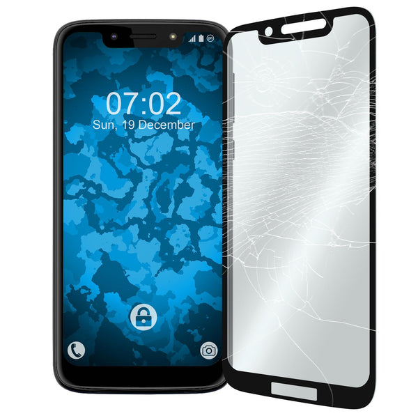 2 x Motorola Moto G7 Play Glas-Displayschutzfolie klar full-