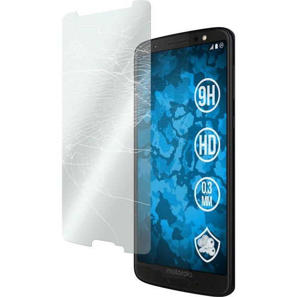 2 x Lenovo Moto G6 Glas-Displayschutzfolie klar