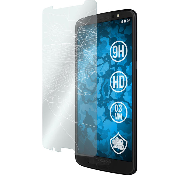 2 x Lenovo Moto G6 Plus Glas-Displayschutzfolie klar