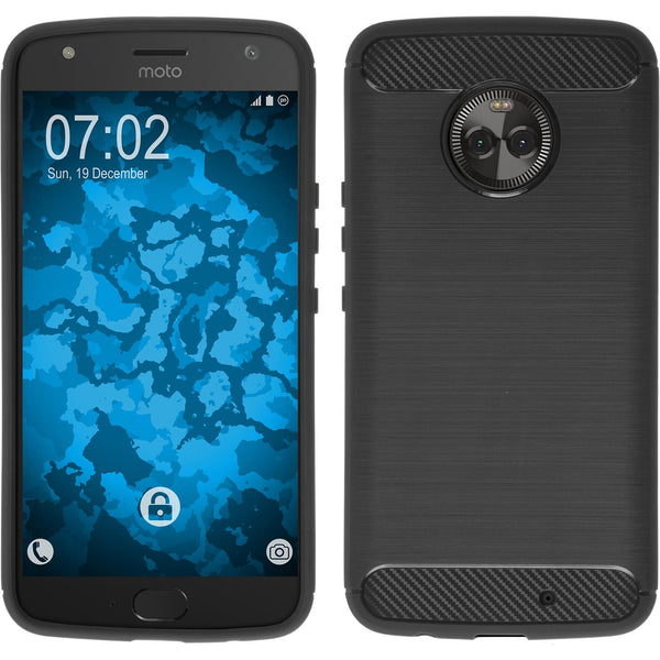 PhoneNatic Case kompatibel mit Lenovo Moto X4 - schwarz Silikon Hülle Ultimate Cover