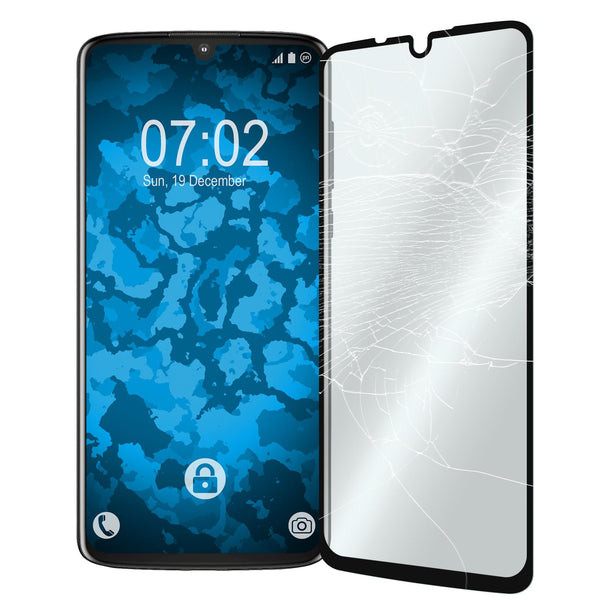 2 x Lenovo Moto Z4 Glas-Displayschutzfolie klar full-screen