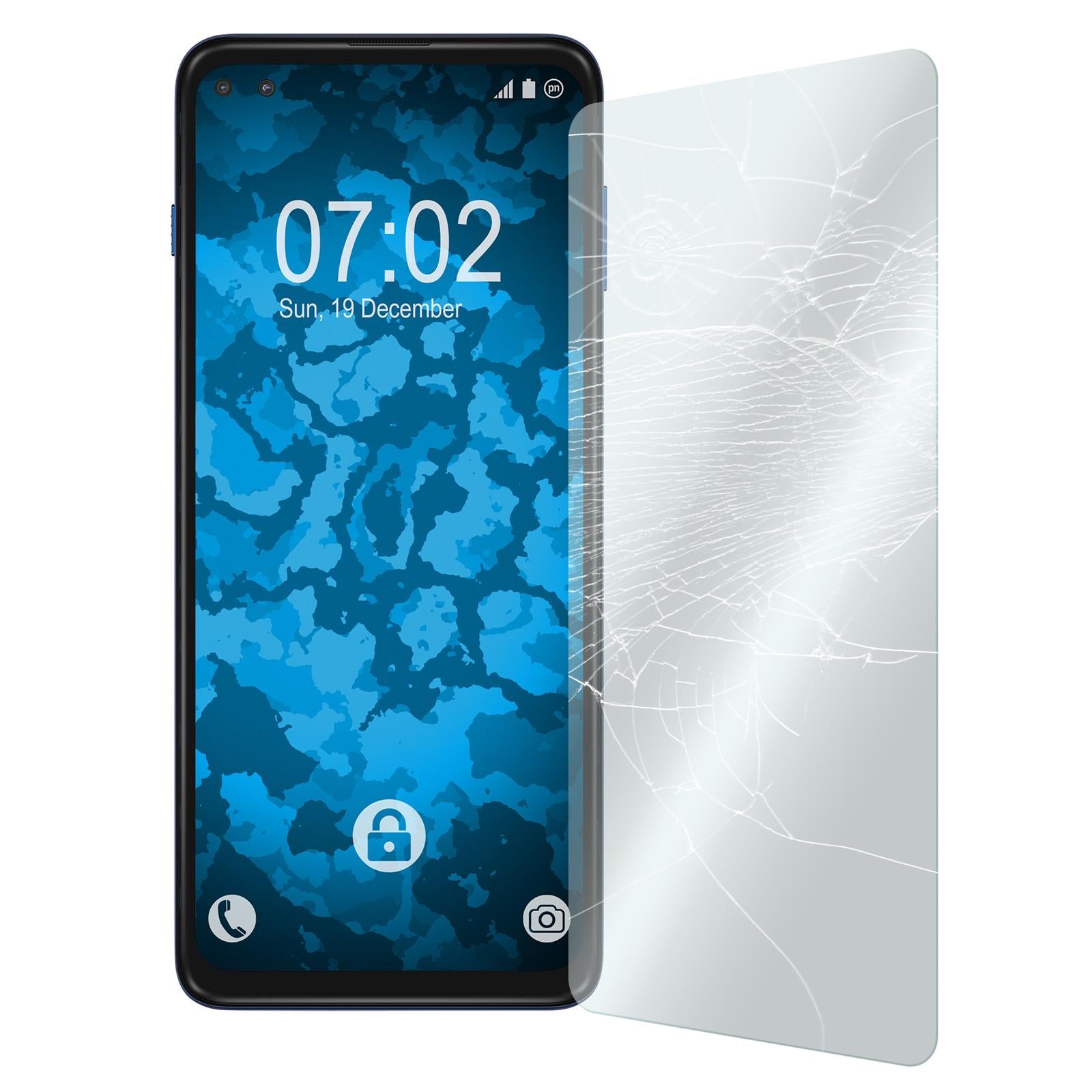 3 x Lenovo Moto G5 Plus Glas-Displayschutzfolie klar