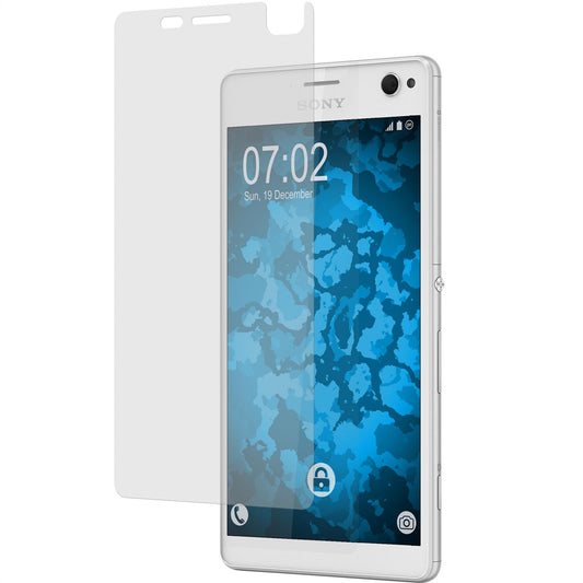4 x Sony Xperia C4 / Dual Displayschutzfolie matt
