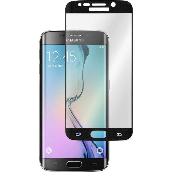 1 x Samsung Galaxy S6 Edge Glas-Displayschutzfolie klar schw