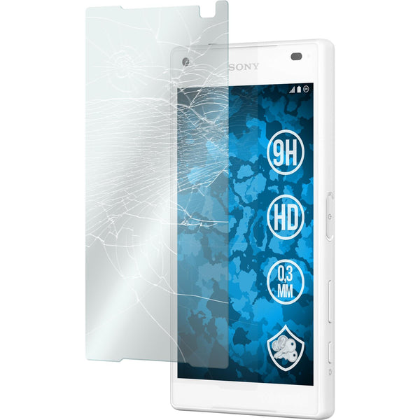 3 x Sony Xperia Z5 Compact Glas-Displayschutzfolie klar
