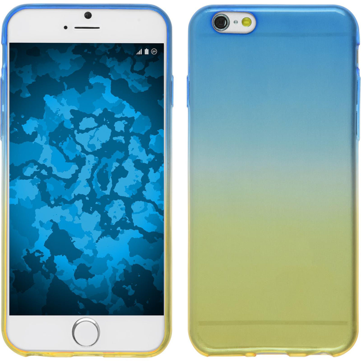 PhoneNatic Case kompatibel mit Apple iPhone 6s / 6 - Design:02 Silikon Hülle OmbrË + 2 Schutzfolien