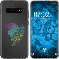 Galaxy S10 Plus Silikon-Hülle Floral Rabe M4-4 Case