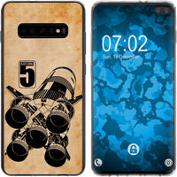 Galaxy S10 Plus Silikon-Hülle Space Moon Rocket M3 Case