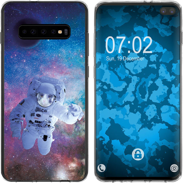 Galaxy S10 Plus Silikon-Hülle Space Catronaut M5 Case