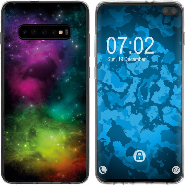 Galaxy S10 Plus Silikon-Hülle Space Starfield M7 Case