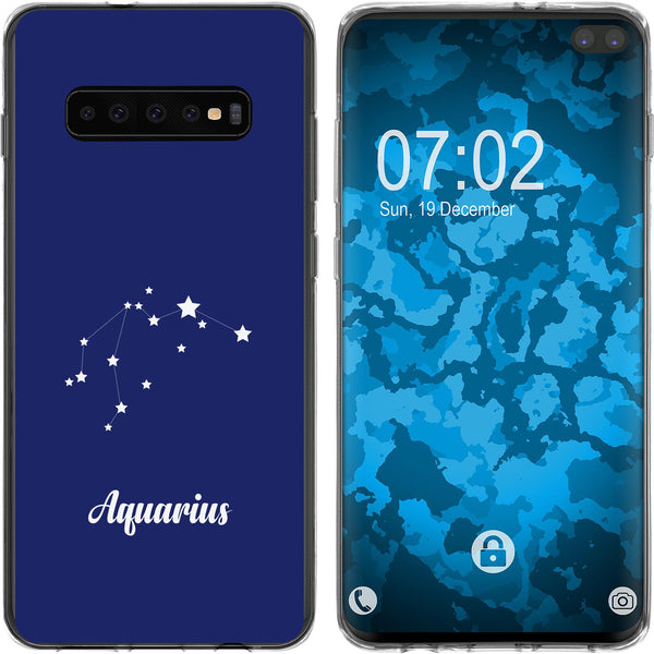 Galaxy S10 Plus Silikon-Hülle SternzeichenAquarius M10 Case