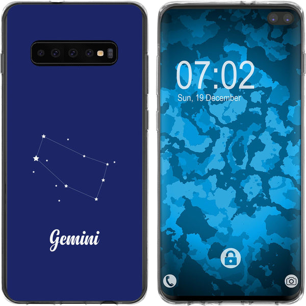 Galaxy S10 Plus Silikon-Hülle SternzeichenGemini M12 Case