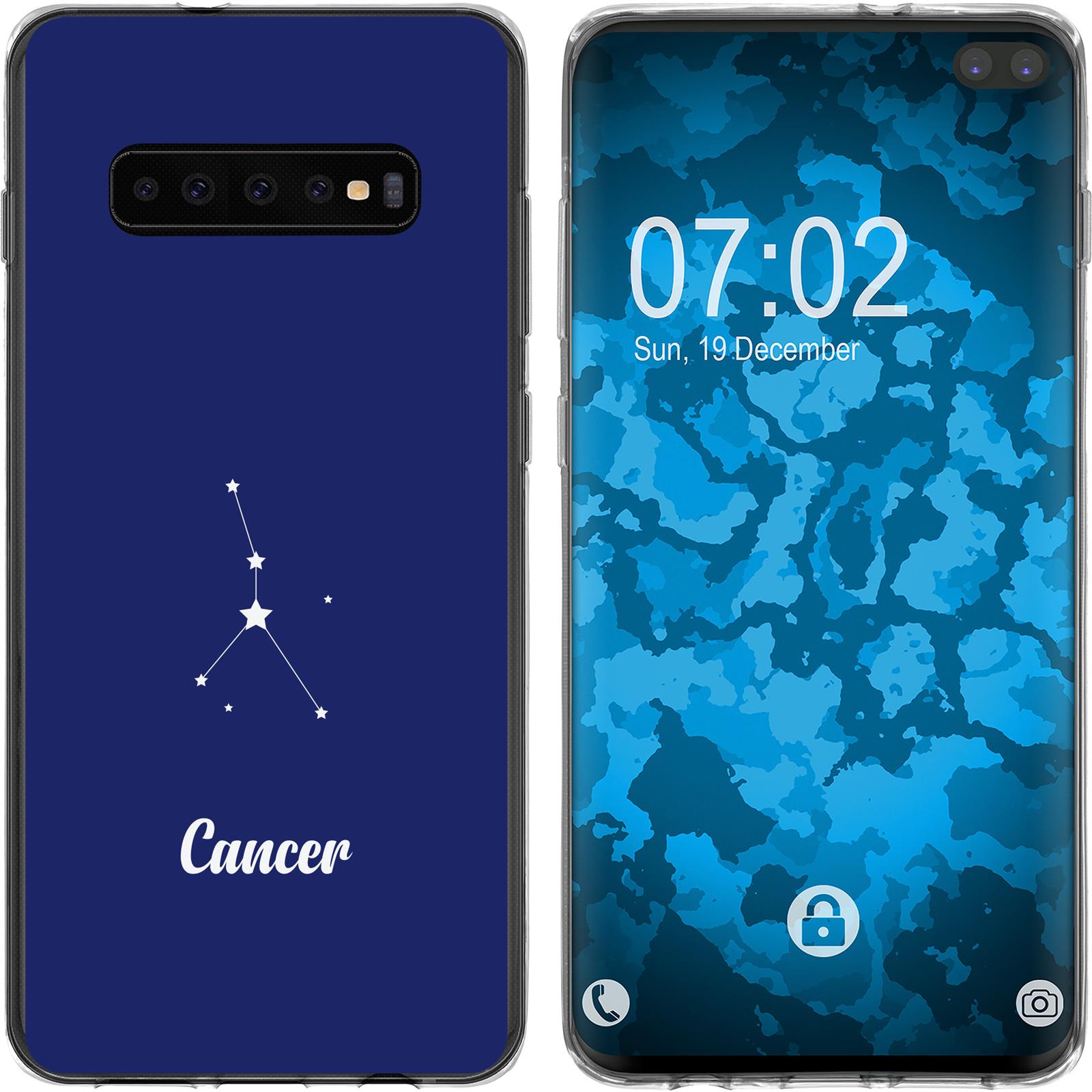 Galaxy S10 Plus Silikon-Hülle SternzeichenCancer M3 Case