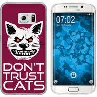 Galaxy S6 Edge Silikon-Hülle Crazy Animals Katze M1 Case