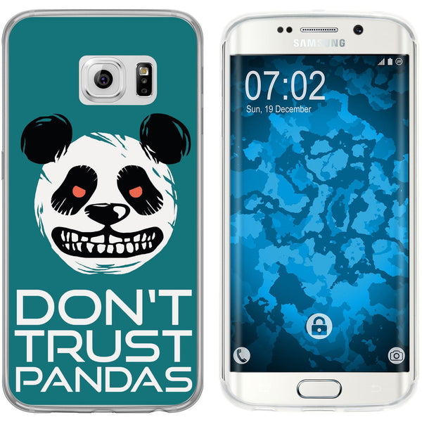 Galaxy S6 Edge Silikon-Hülle Crazy Animals Panda M2 Case