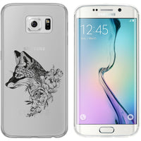 Galaxy S6 Edge Silikon-Hülle Floral Fuchs M1-1 Case