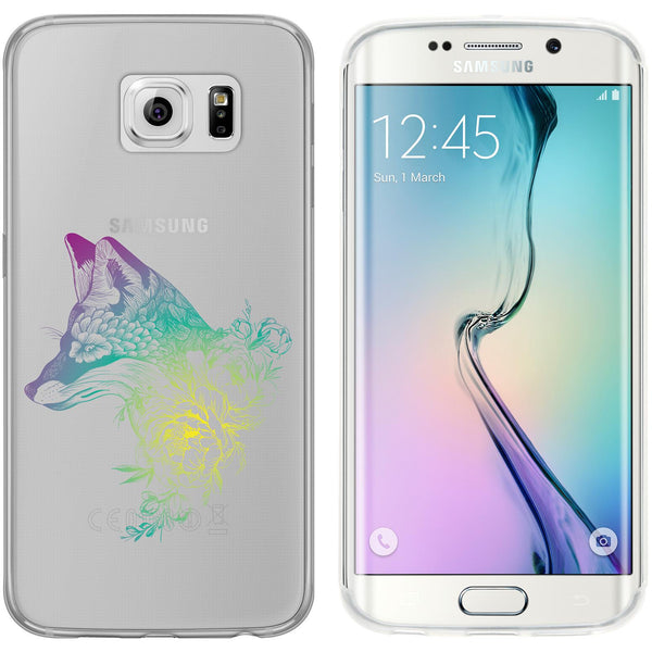 Galaxy S6 Edge Silikon-Hülle Floral Fuchs M1-4 Case