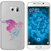 Galaxy S6 Edge Silikon-Hülle Floral Rabe M4-6 Case