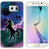 Galaxy S6 Edge Silikon-Hülle Retro Wave Einhorn M2 Case