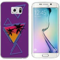 Galaxy S6 Edge Silikon-Hülle Retro Wave Palmen M3 Case