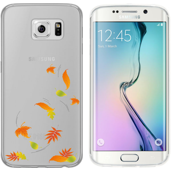 Galaxy S6 Edge Silikon-Hülle Herbst Blätter/Leaves M1 Case