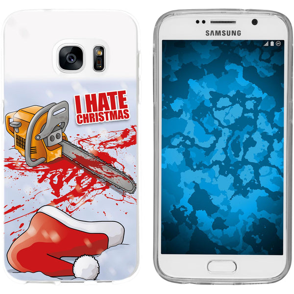 Galaxy S7 Silikon-Hülle X Mas Weihnachten Hate X-Mas M8 Case