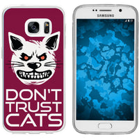 Galaxy S7 Silikon-Hülle Crazy Animals Katze M1 Case