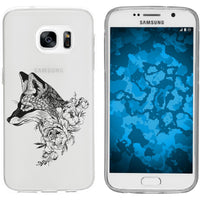 Galaxy S7 Silikon-Hülle Floral Fuchs M1-1 Case