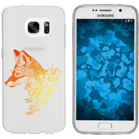 Galaxy S7 Silikon-Hülle Floral Fuchs M1-2 Case