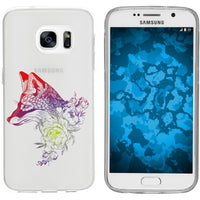 Galaxy S7 Silikon-Hülle Floral Fuchs M1-5 Case