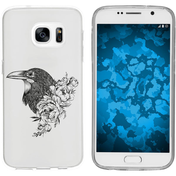 Galaxy S7 Silikon-Hülle Floral Rabe M4-1 Case