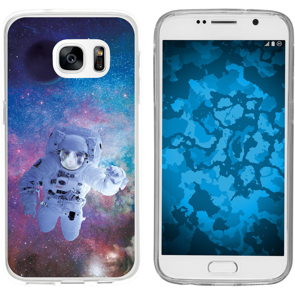 Galaxy S7 Silikon-Hülle Space Catronaut M5 Case