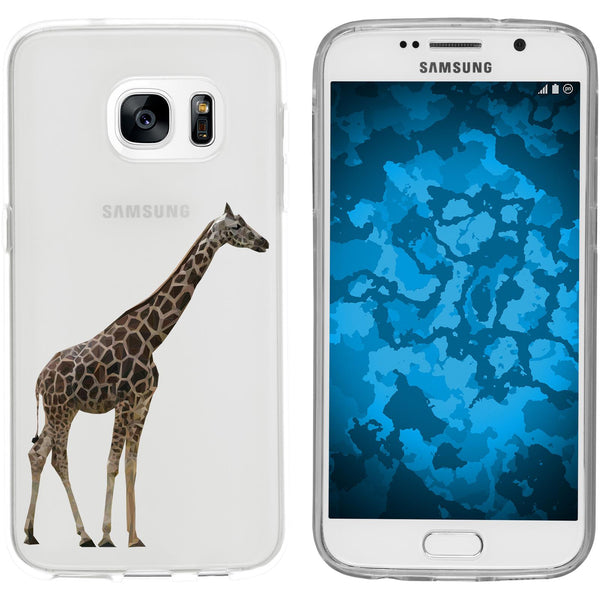 Galaxy S7 Silikon-Hülle Vektor Tiere Giraffe M8 Case