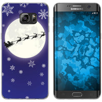 Galaxy S7 Edge Silikon-Hülle X Mas Weihnachten Santa - Snowf