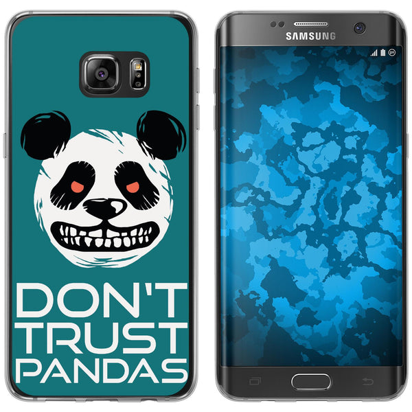 Galaxy S7 Edge Silikon-Hülle Crazy Animals Panda M2 Case