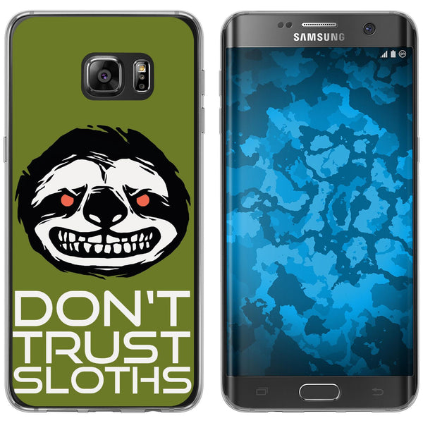 Galaxy S7 Edge Silikon-Hülle Crazy Animals Faultier M3 Case