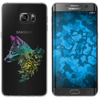 Galaxy S7 Edge Silikon-Hülle Floral Fuchs M1-4 Case