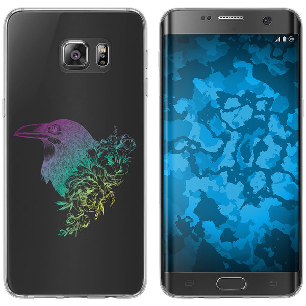 Galaxy S7 Edge Silikon-Hülle Floral Rabe M4-4 Case