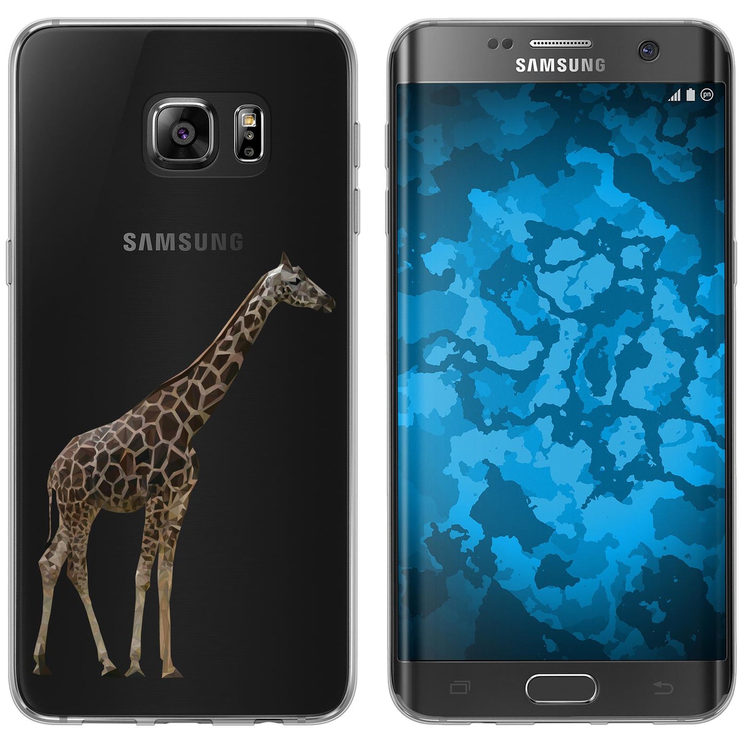 Galaxy S7 Edge Silikon-Hülle Vektor Tiere Giraffe M8 Case