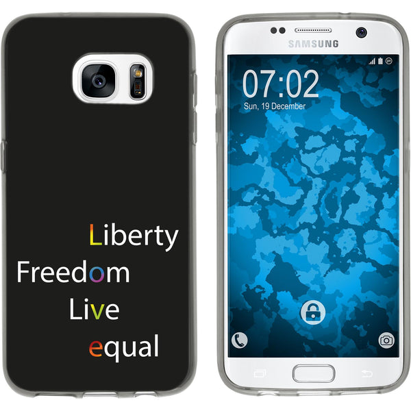 Galaxy S7 Silikon-Hülle pride Wörter M2 Case