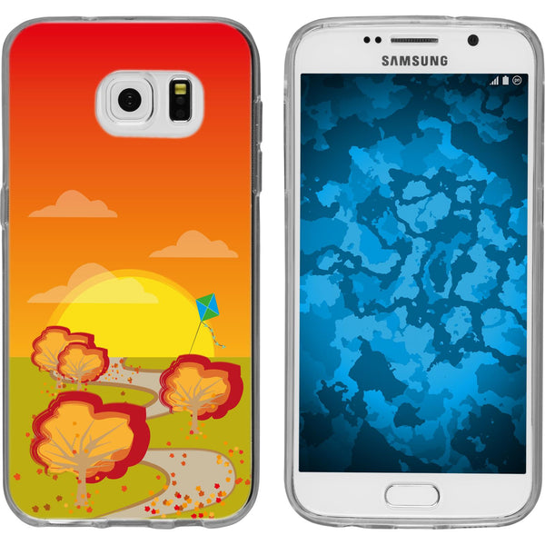 Galaxy S7 Silikon-Hülle Herbst Drache/Kite M2 Case