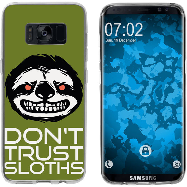 Galaxy S8 Silikon-Hülle Crazy Animals Faultier M3 Case