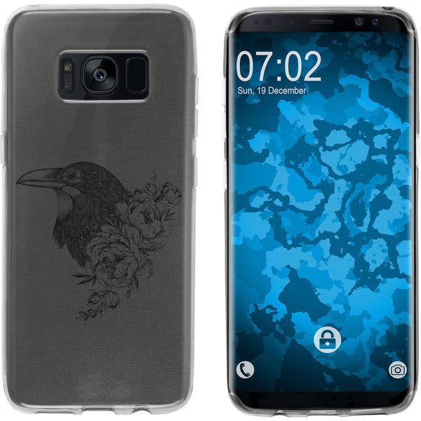 Galaxy S8 Silikon-Hülle Floral Rabe M4-1 Case