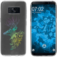 Galaxy S8 Silikon-Hülle Floral Hirsch M7-4 Case