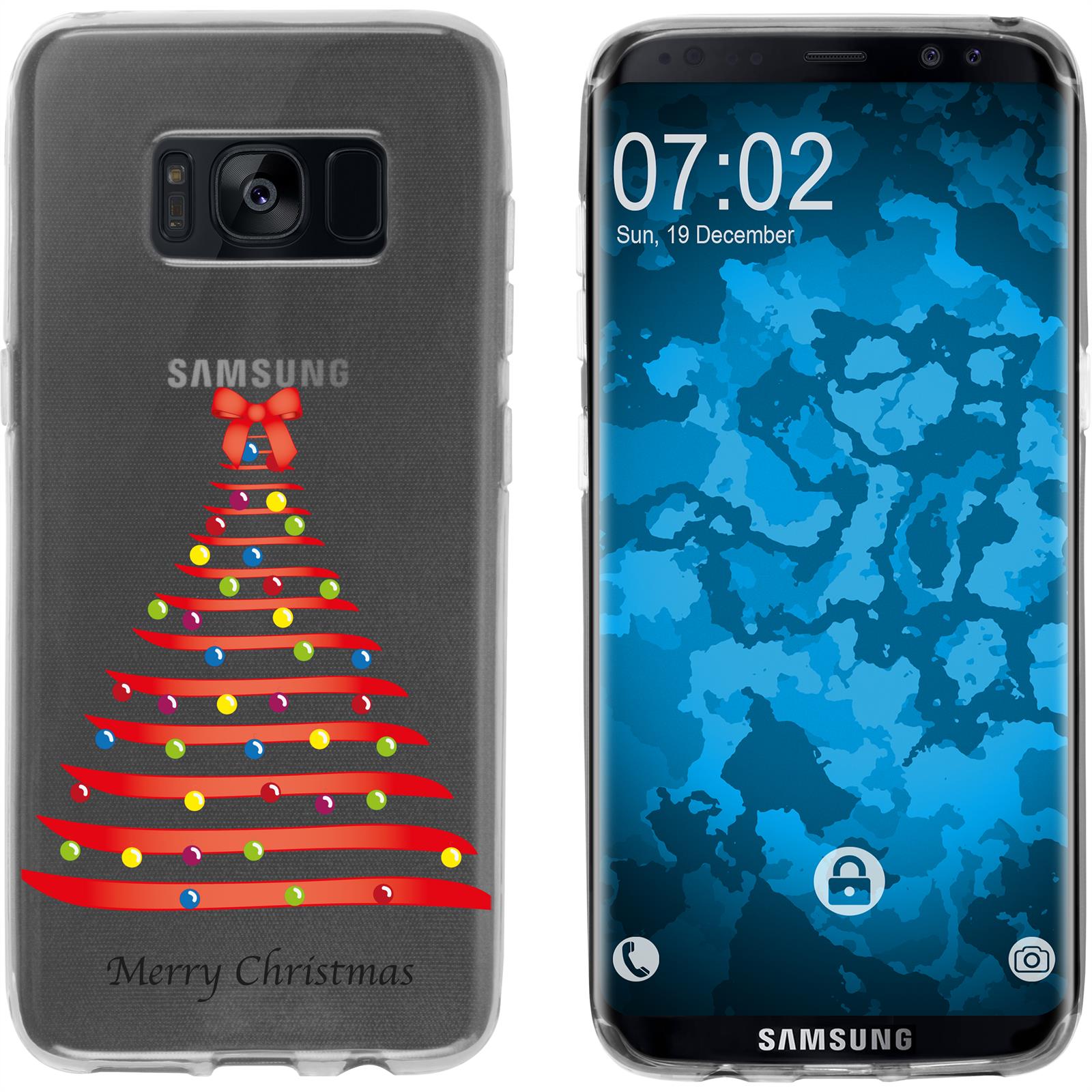 Galaxy S8 Silikon-Hülle X Mas Weihnachten Weihnachtsbaum M1