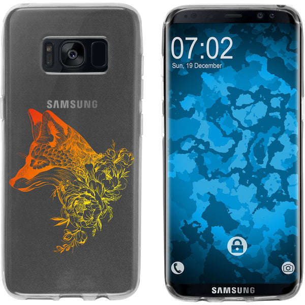 Galaxy S8 Silikon-Hülle Floral Fuchs M1-2 Case