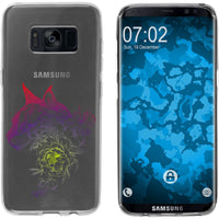 Galaxy S8 Silikon-Hülle Floral Katze M2-5 Case